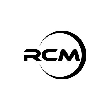 RCM letter logo design with white background in illustrator, cube logo, vector logo, modern alphabet font overlap style. calligraphy designs for logo, Poster, Invitation, etc.
