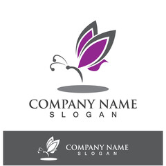 Butterfly logo template icon design