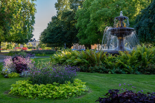 Carl Johans Park during late summer in Norrkoping, Sweden. Norrkoping is a historic industrial town in Sweden.