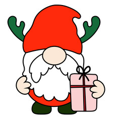 Gnomes Christmas Filled Clipart, Merry Christmas