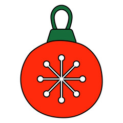 Fototapeta premium Balls Christmas Filled Clipart, Xmas