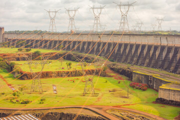 Foz do Iguacu, Brazil: Itaipu hydroelectric power plant dam and turbines