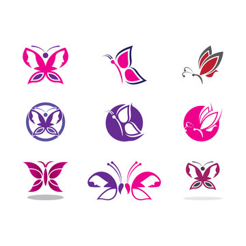 Butterfly logo template icon design