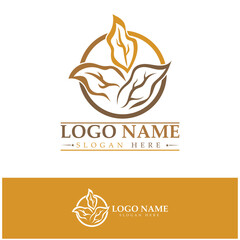 tobacco leaf logo,tobacco field and tobacco cigarette logo template design vector