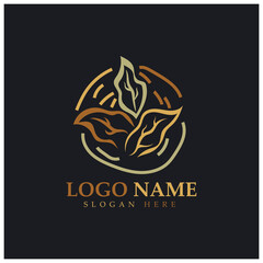 tobacco leaf logo,tobacco field and tobacco cigarette logo template design vector