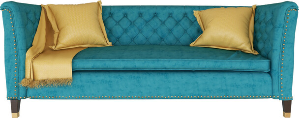 minimalist fabric sofa interior with pillow