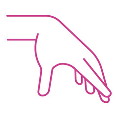 left hand action simple line gesture