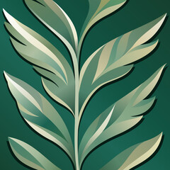 Art deco leaves