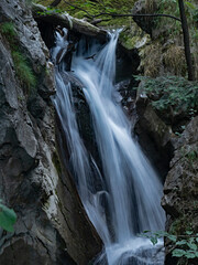 Waterfall in the forest, Wasserfall im Wald