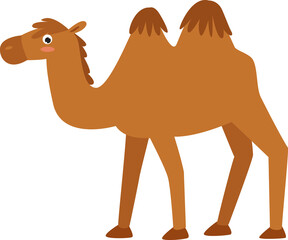Cute Cartoon camel. African animal. Cartoon character.