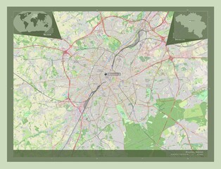 Bruxelles, Belgium. OSM. Labelled points of cities
