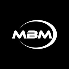 Fototapeta na wymiar MBM letter logo design with black background in illustrator, cube logo, vector logo, modern alphabet font overlap style. calligraphy designs for logo, Poster, Invitation, etc.
