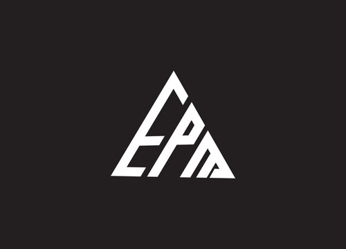 letter E P M vector logo design