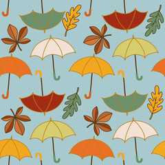 Fototapeta na wymiar Seamless pattern background, umbrella illustration vector