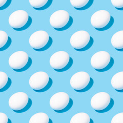 Seamless background with chicken eggs