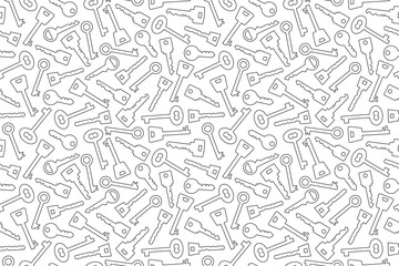 seamless pattern with different keys, great for wrapping, textile, wallpaper, greeting card- vector illustration