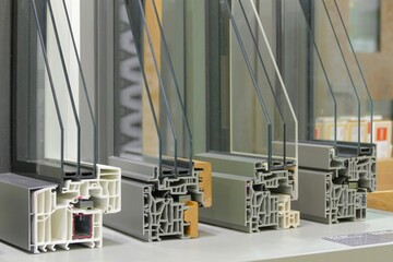 Window frames for thermo-acoustic insulation with double and triple glazing