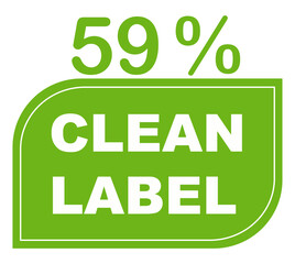 59% pure percentage label