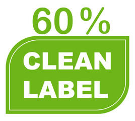Fototapeta premium 60% pure percentage label