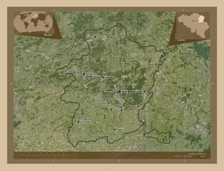 Limburg, Belgium. Low-res satellite. Labelled points of cities