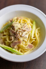 カルボナーラソースパスタ