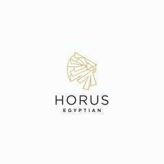 Horus logo icon vector image - obrazy, fototapety, plakaty
