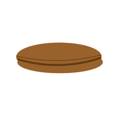 Waffle in cocolate cake illustration 