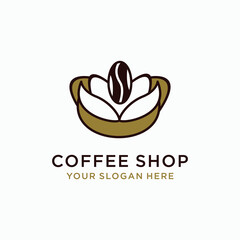 Coffee shop logo icon vector image