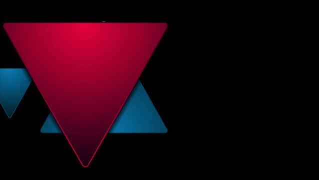 Colorful geometric abstract tech background with triangles. Seamless looping digital art motion design. Video animation Ultra HD 4K 3840x2160