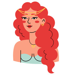 Greek mythology concept. Goddess Aphrodite - the goddess of love, beauty and sexuality.