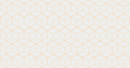 Hexagonal Shape Background Template with golden color stock