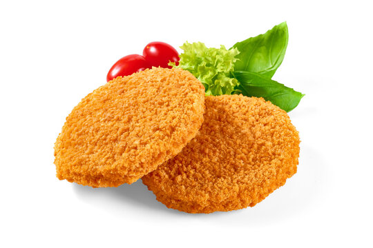 Cordon Bleu in bread crumbs, isolated PNG image with transparent background