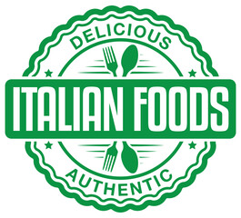Italian Foods Png Rubber Stamp