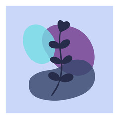 Botanical set of vector wall drawings. Floral and leafy pattern with abstract shape Vector illustration.Brown Beige white coffee leaves