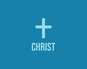 Christian cross simple logo