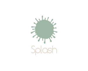 Simple cartoon splash logo