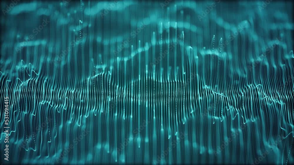 Poster abstract digital flowing lines technology background loop/ 4k animation of an abstract wallpaper bac
