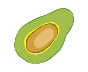 avocado painted - design element