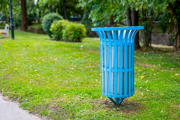 trash can in the park