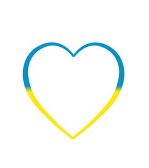 Illustration heart of the world in the colors of the flag of Ukraine. World peace day concept. Symbols of Ukraine, Pray for Ukraine. No war.

