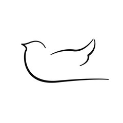 Illustration of a dove as a symbol of peace isolated on a white background. World peace day concept. ending the war. We pray for Ukraine.
