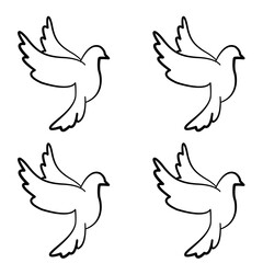 Illustration of a seamless pattern of a dove on an isolated white background. Peace logo and symbol. We pray for Ukraine. No war. World peace day concept.
