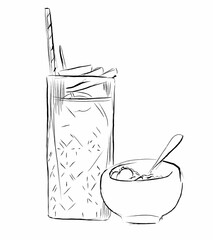 Drink flat style vector illustration