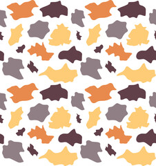 abstract autumn background seamless pattern leaves vector image orange yellow and brown spots