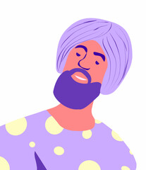 Character flat style vector illustration