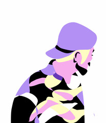 Character flat style vector illustration