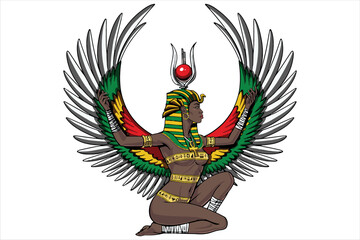 Naklejka premium African Egyptian Isis Goddess