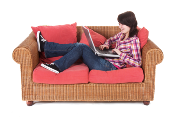 Girl chatting with her friends