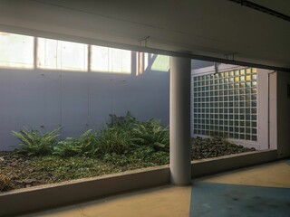 Interior of an underground parking garage in Ludwigsburg, Germany