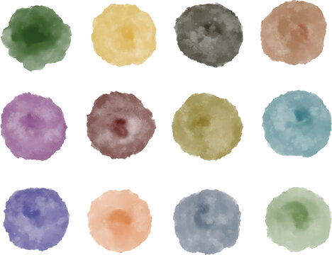 collection of full color brush stroke